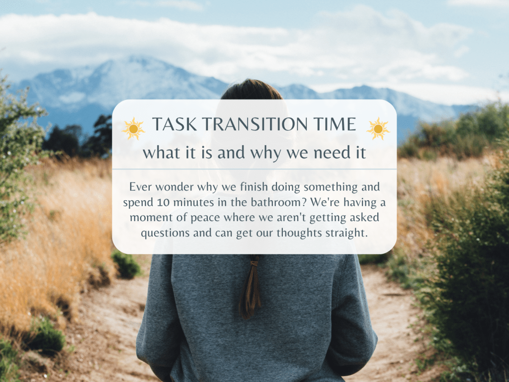 Task Transition Time: what it is and why men need it